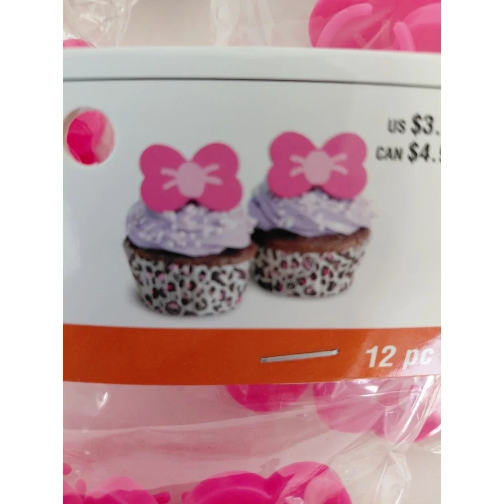 LOT of 3 Makery Halloween Cupcake Rings Spiders 36 total‎ PINK NEW